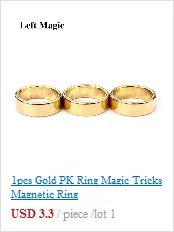 1 Pcs Hot Strong Magnetic Magic Ring Silver And Black Magician Ring Coin Magic Magic Tricks For Magic Show Close Up Magic B1024