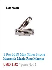 1 Pcs Hot Strong Magnetic Magic Ring Silver And Black Magician Ring Coin Magic Magic Tricks For Magic Show Close Up Magic B1024