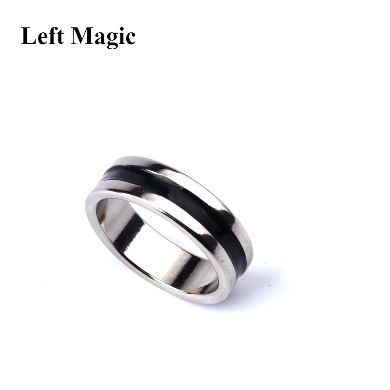 1 Pcs Hot Strong Magnetic Magic Ring Silver And Black Magician Ring Coin Magic Magic Tricks For Magic Show Close Up Magic B1024