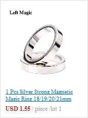 1 Pcs Hot Strong Magnetic Magic Ring Silver And Black Magician Ring Coin Magic Magic Tricks For Magic Show Close Up Magic B1024