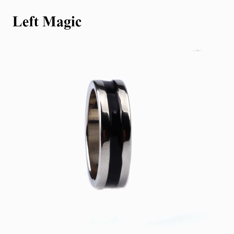 1 Pcs Hot Strong Magnetic Magic Ring Silver And Black Magician Ring Coin Magic Magic Tricks For Magic Show Close Up Magic B1024