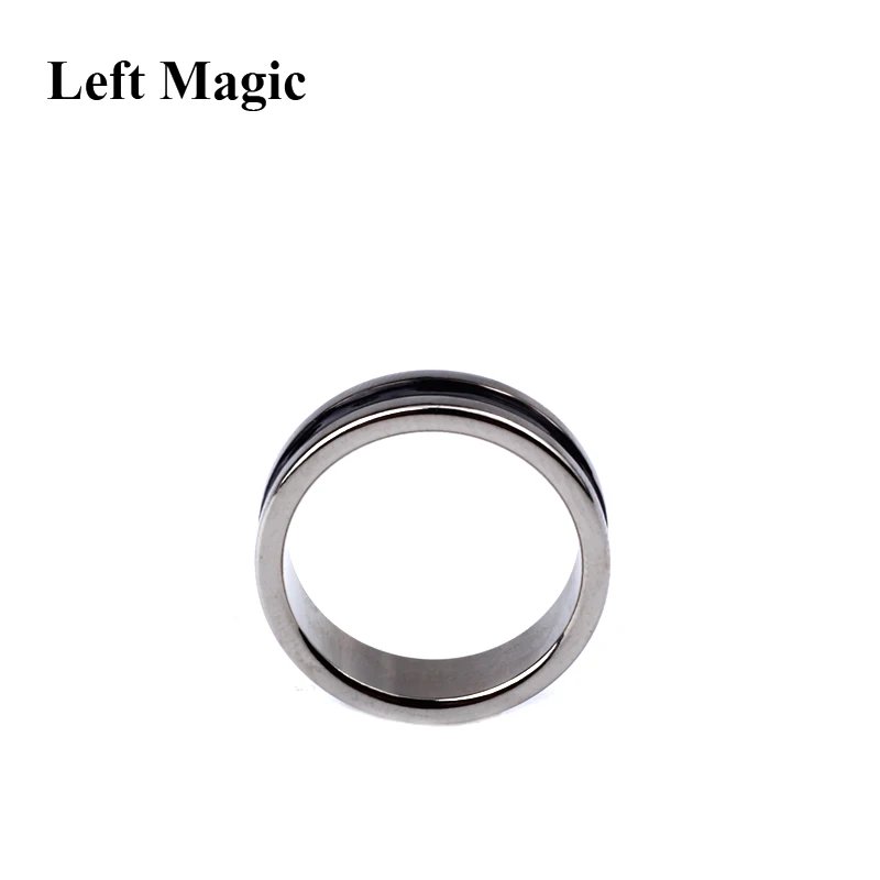 1 Pcs Hot Strong Magnetic Magic Ring Silver And Black Magician Ring Coin Magic Magic Tricks For Magic Show Close Up Magic B1024