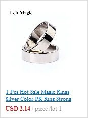 1 Pcs Hot Strong Magnetic Magic Ring Silver And Black Magician Ring Coin Magic Magic Tricks For Magic Show Close Up Magic B1024