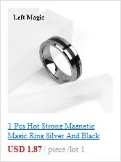 1 Pcs Hot Strong Magnetic Magic Ring Silver And Black Magician Ring Coin Magic Magic Tricks For Magic Show Close Up Magic B1024