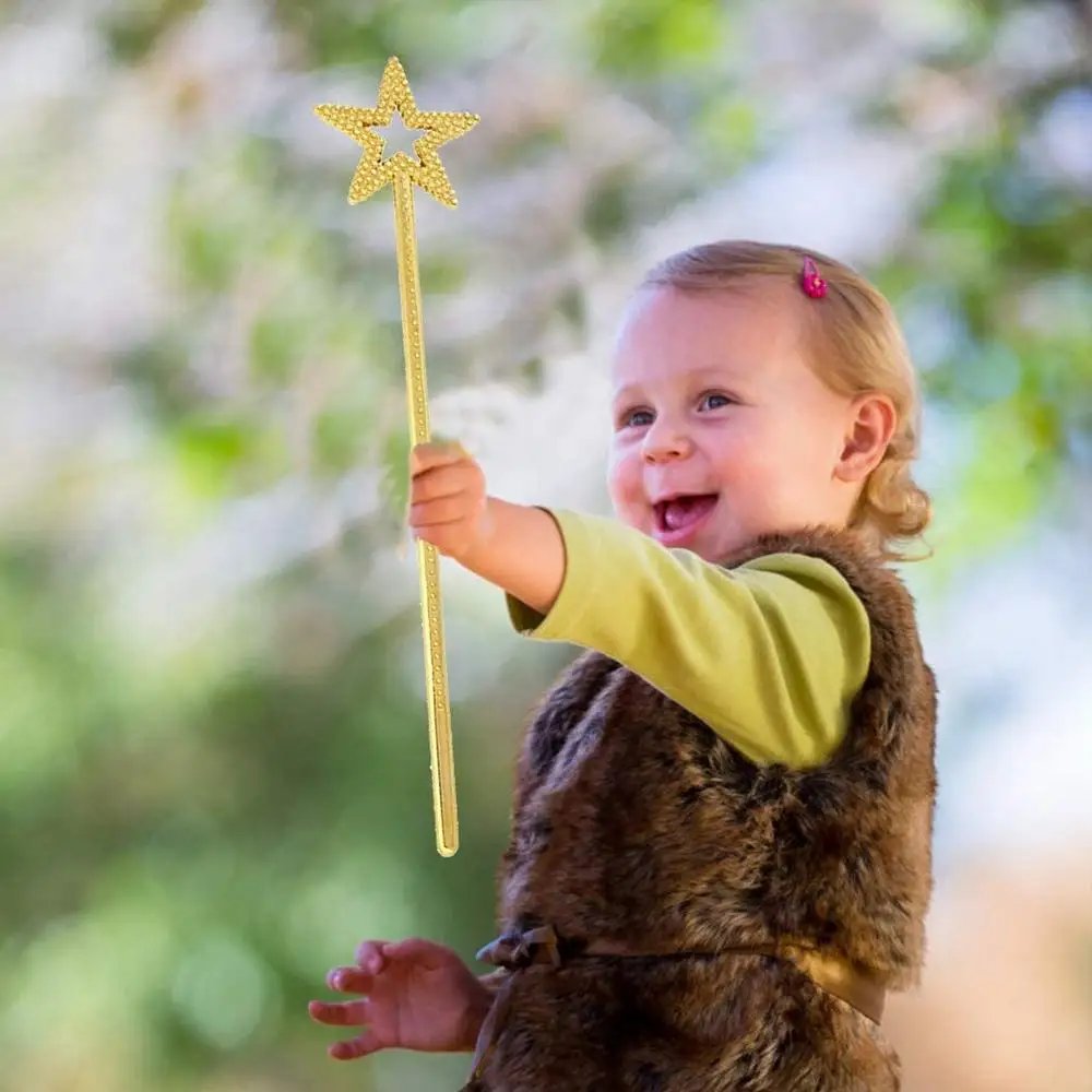 Magic Wand For Kids Golden Silver 13 Inches Star Wand Fairy Princess Angel Wand Sticks For Girls Costume Birthday Party Wedding