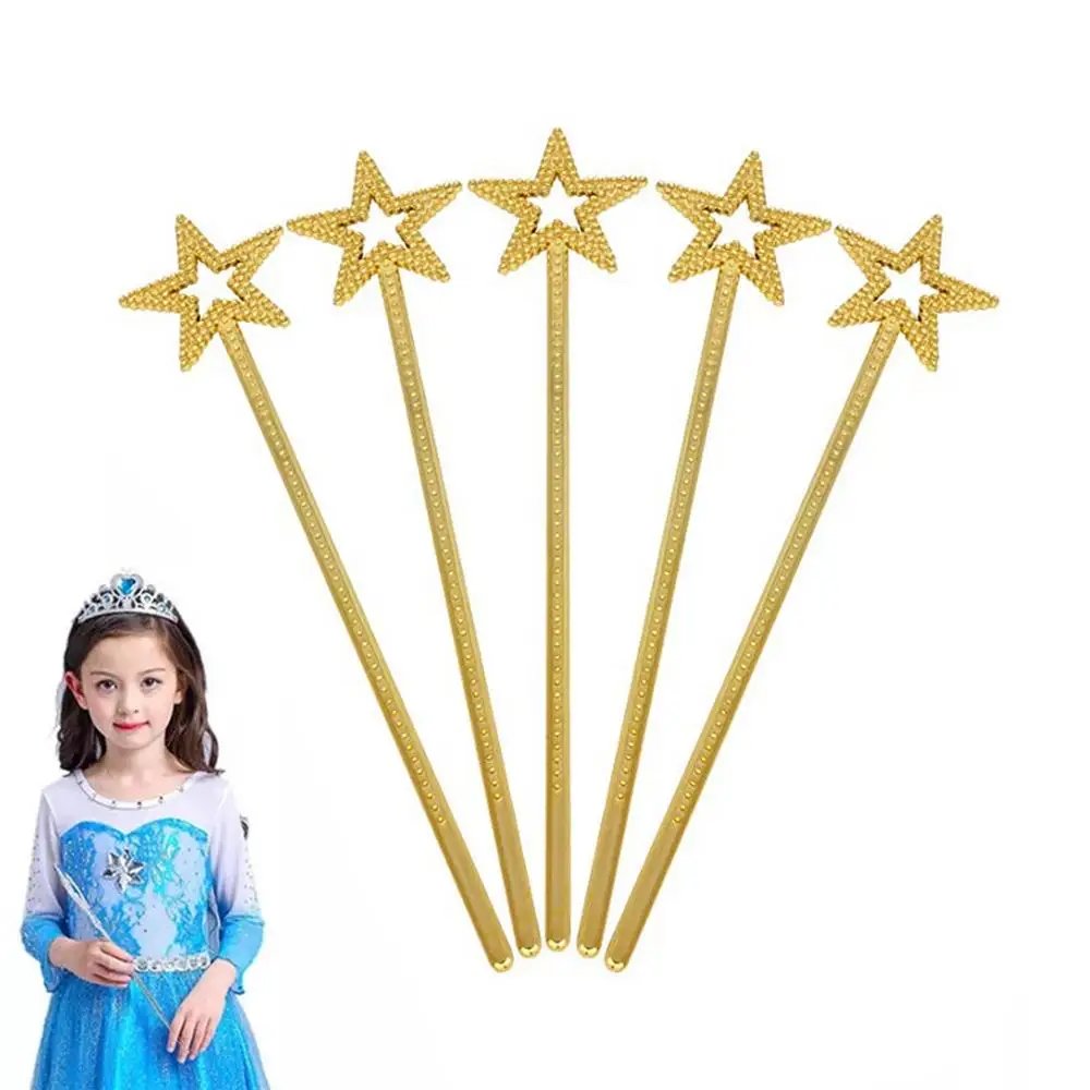 Magic Wand For Kids Golden Silver 13 Inches Star Wand Fairy Princess Angel Wand Sticks For Girls Costume Birthday Party Wedding