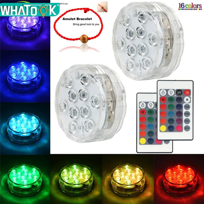 10leds RGB Led Submersible Light Underwater Night Lamp Battery Operated Garden Swimming Pool Light for Wedding Party Vase Bowl 10leds RGB Led Submersible Light Underwater Night Lamp Battery Operated Garden Swimming Pool Light for Wedding Party Vase Bowl