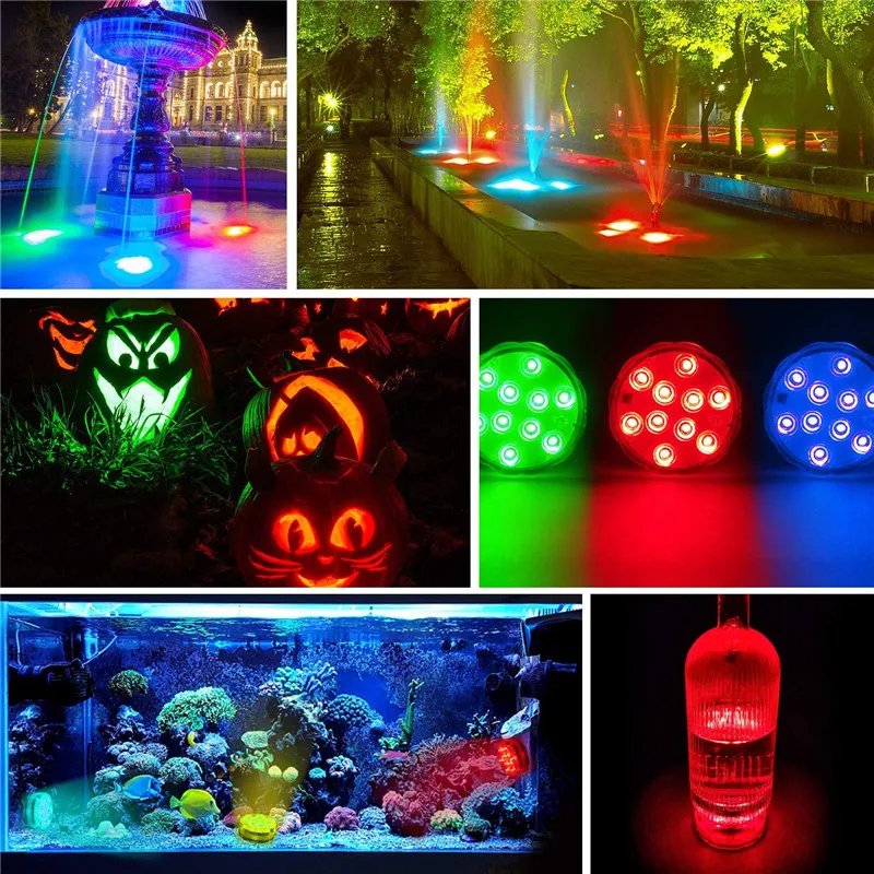 10leds RGB Led Submersible Light Underwater Night Lamp Battery Operated Garden Swimming Pool Light for Wedding Party Vase Bowl 10leds RGB Led Submersible Light Underwater Night Lamp Battery Operated Garden Swimming Pool Light for Wedding Party Vase Bowl