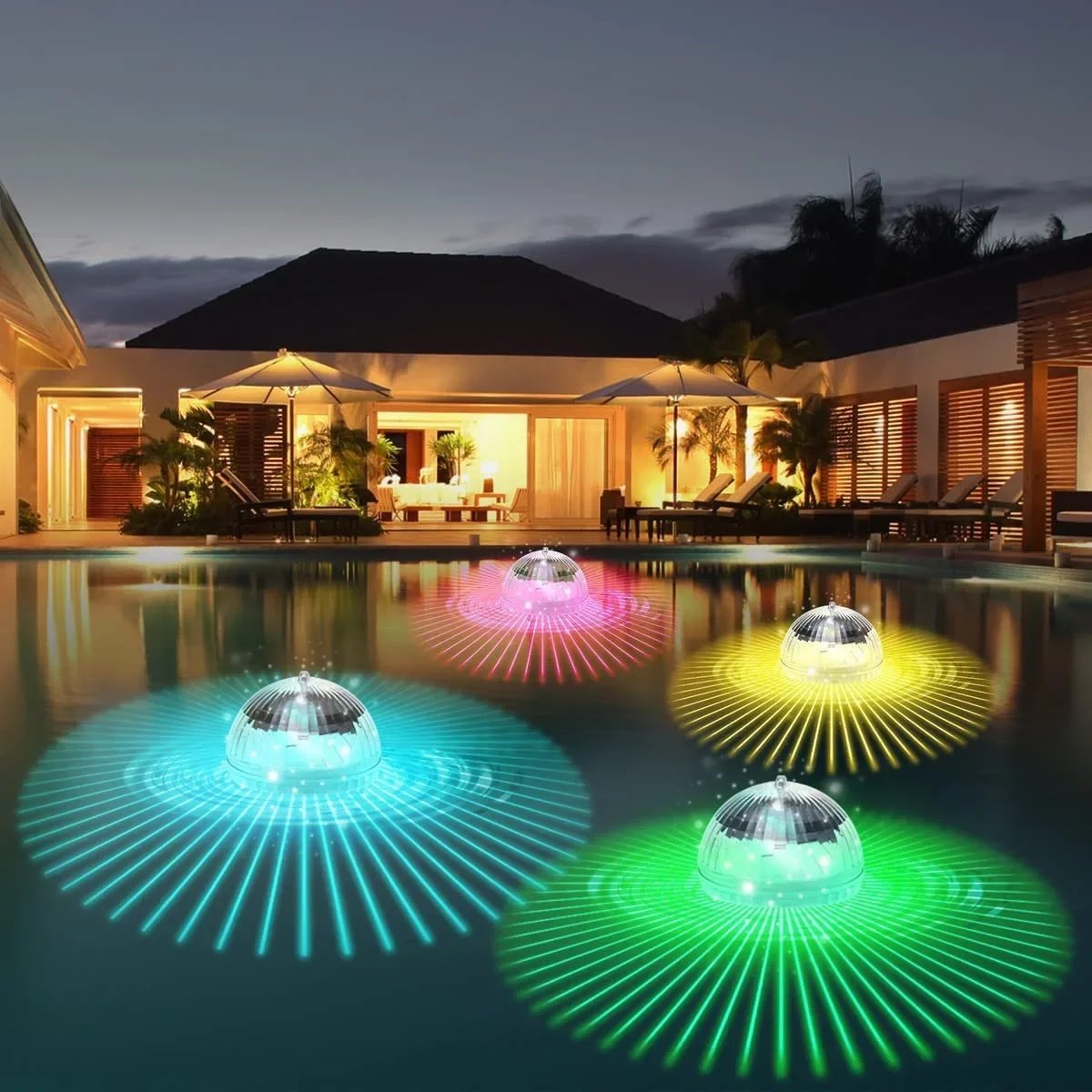 Led Solar Floating Lamp Swimming Pool Ball Solar Panel Powered Pond Drift Waterproof Glow Show Disco Color Changing Light