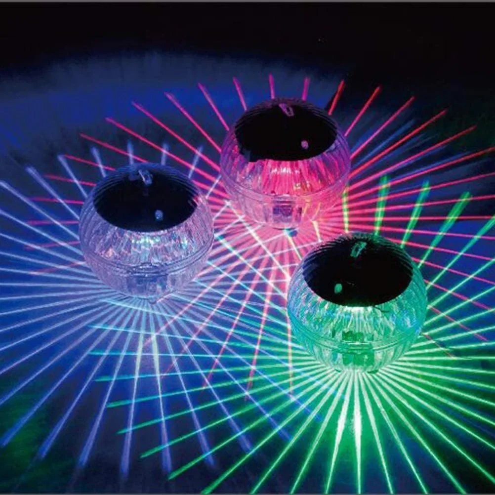 Led Solar Floating Lamp Swimming Pool Ball Solar Panel Powered Pond Drift Waterproof Glow Show Disco Color Changing Light