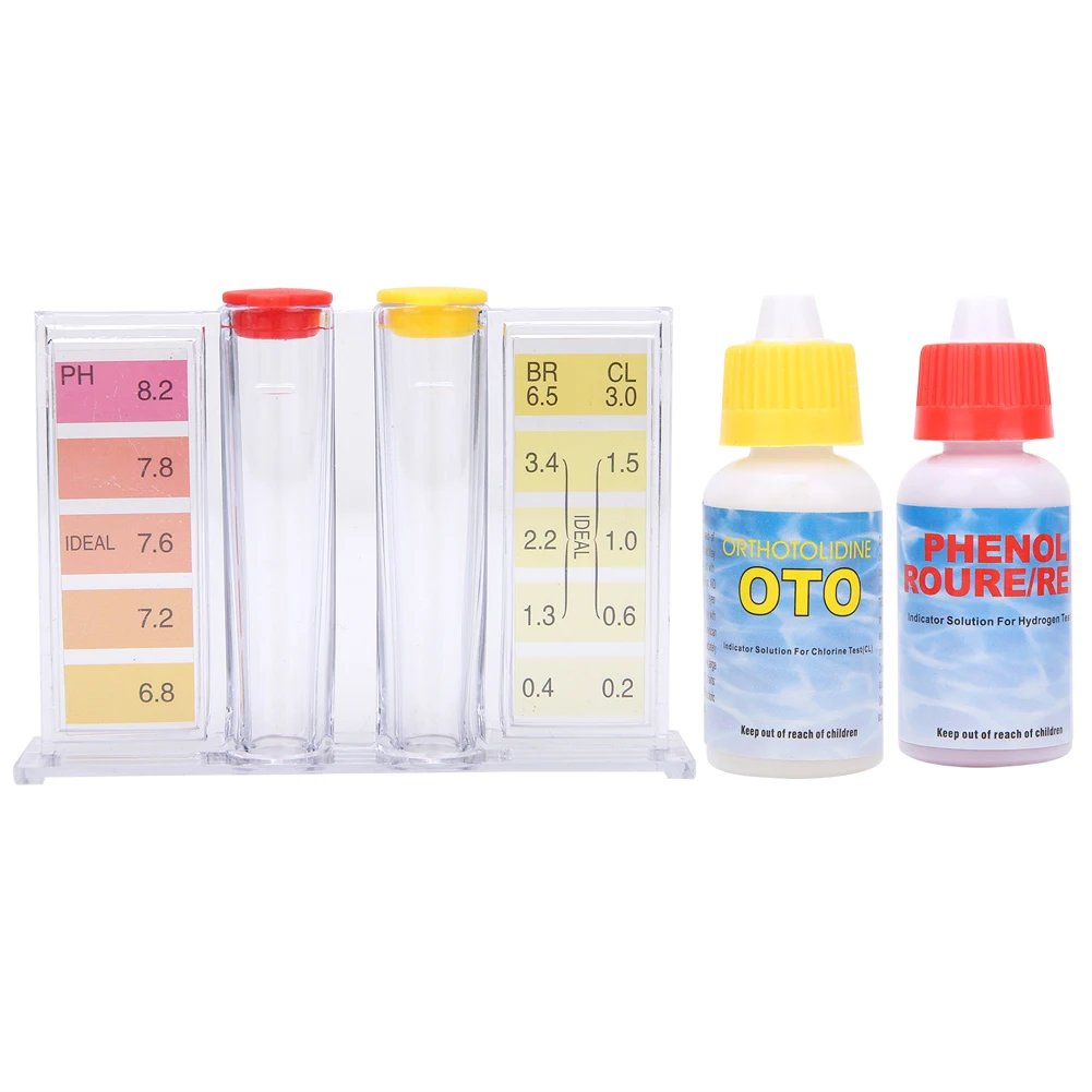 PH Chlorine Water Quality Test Kit Swimming Pool Tester Water Testing Box PH Chlorine Water Quality Test Kit Swimming Pool Tester Water Testing Box