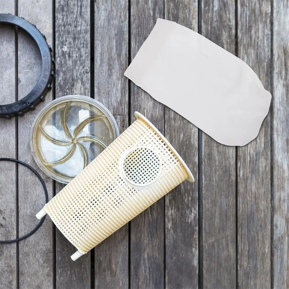 10 Pack Skimmer Sock Basket Filter Pool Skimmer Socks Cleans Debris Leaves Basket Filters Fish Tank Mesh Bag Round Mesh Filter