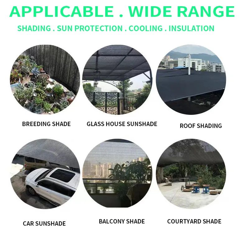 Black Anti-UV HDPE Shade Net Succulent Plant Shade Net Outdoor Swimming Pool Cover Shade Net Shading Rate 75~85%