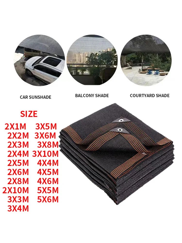 Black Anti-UV HDPE Shade Net Succulent Plant Shade Net Outdoor Swimming Pool Cover Shade Net Shading Rate 75~85%