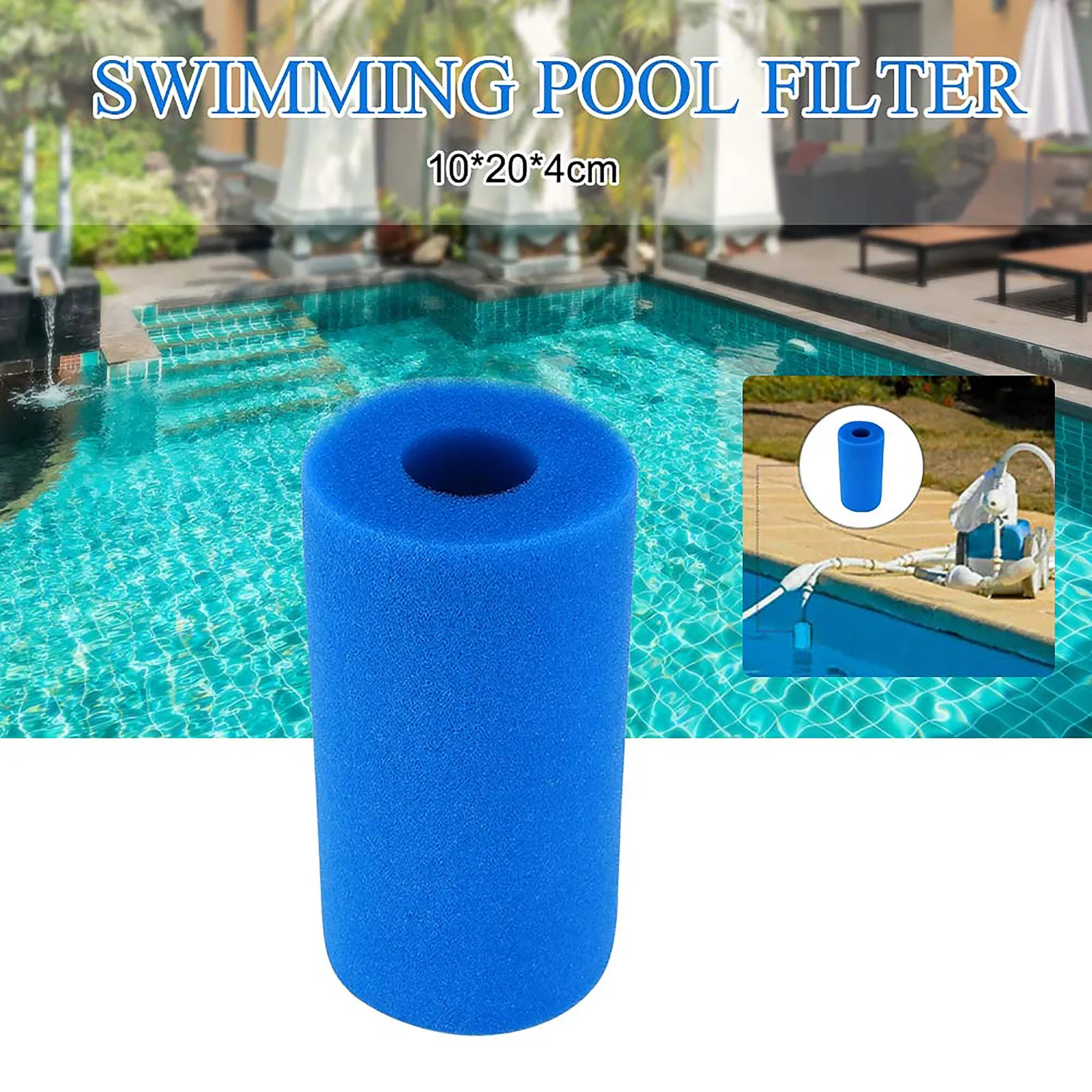 Swimming Pool Foam Filter Sponge Reusable Biofoam Cleaner Water Cartridge Intex Type Swimming Pool Accessories piscina piscine Swimming Pool Foam Filter Sponge Reusable Biofoam Cleaner Water Cartridge Intex Type Swimming Pool Accessories piscina piscine