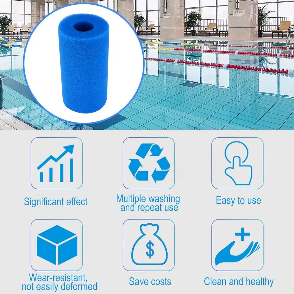 Swimming Pool Foam Filter Sponge Reusable Biofoam Cleaner Water Cartridge Intex Type Swimming Pool Accessories piscina piscine Swimming Pool Foam Filter Sponge Reusable Biofoam Cleaner Water Cartridge Intex Type Swimming Pool Accessories piscina piscine