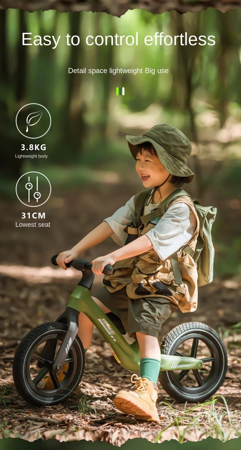 Grylls Children's balance bike sliding bike 2-wheel pedal free baby walking bike male and female children's sliding bike hot new