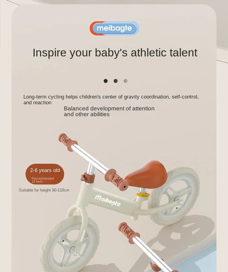 Chase New High Carbon Steel Children's Balance Bike For 2-6 Years Old New Two Wheeled Non Pedal Bike Sliding And Sliding