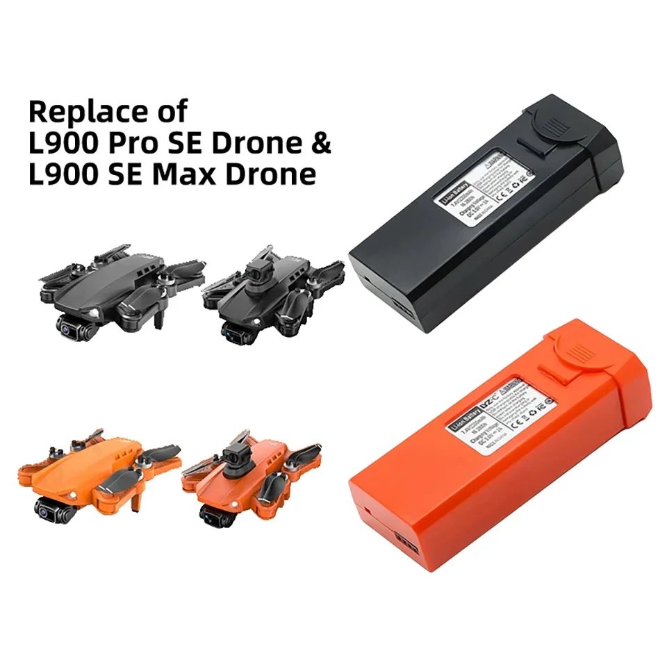 LYZRC L900 Pro SE Max Drone Battery 7.4V 2200mAh Rechargeable Li-pol Cells for Professional RC Quadcopter Uav Parts Accessory