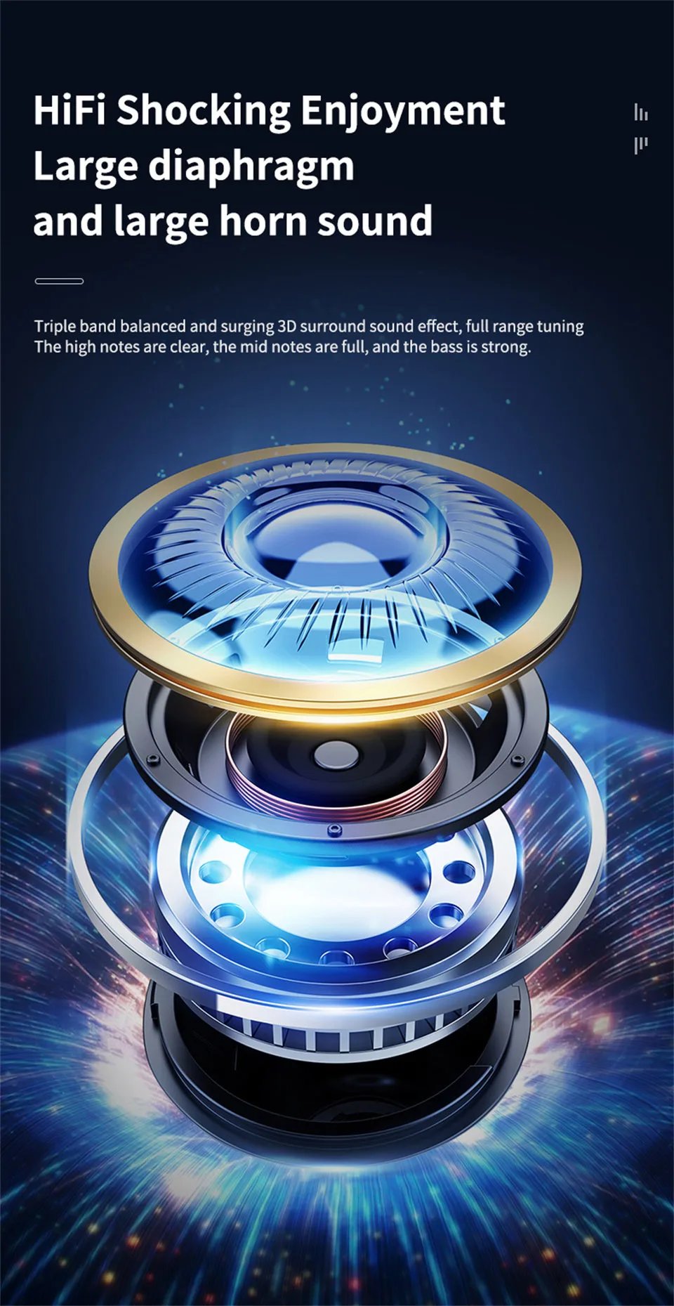 Wireless Bluetooth Headphones With Microphone Earphones Handsfree Noise Canceling Headset For Talking Business Audifonos Driving