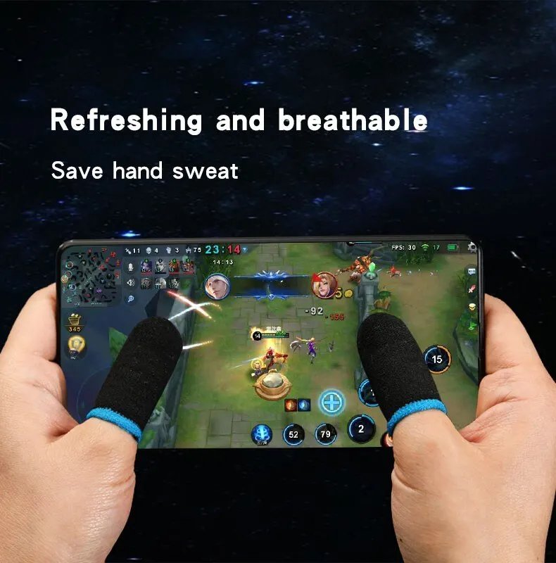20PCS Game Finger Cover Breathable Game Sweatproof Touch Screen Thumb Cover Phone Touch Anti Slip Gloves