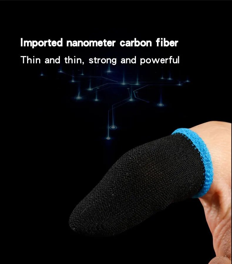 20PCS Game Finger Cover Breathable Game Sweatproof Touch Screen Thumb Cover Phone Touch Anti Slip Gloves