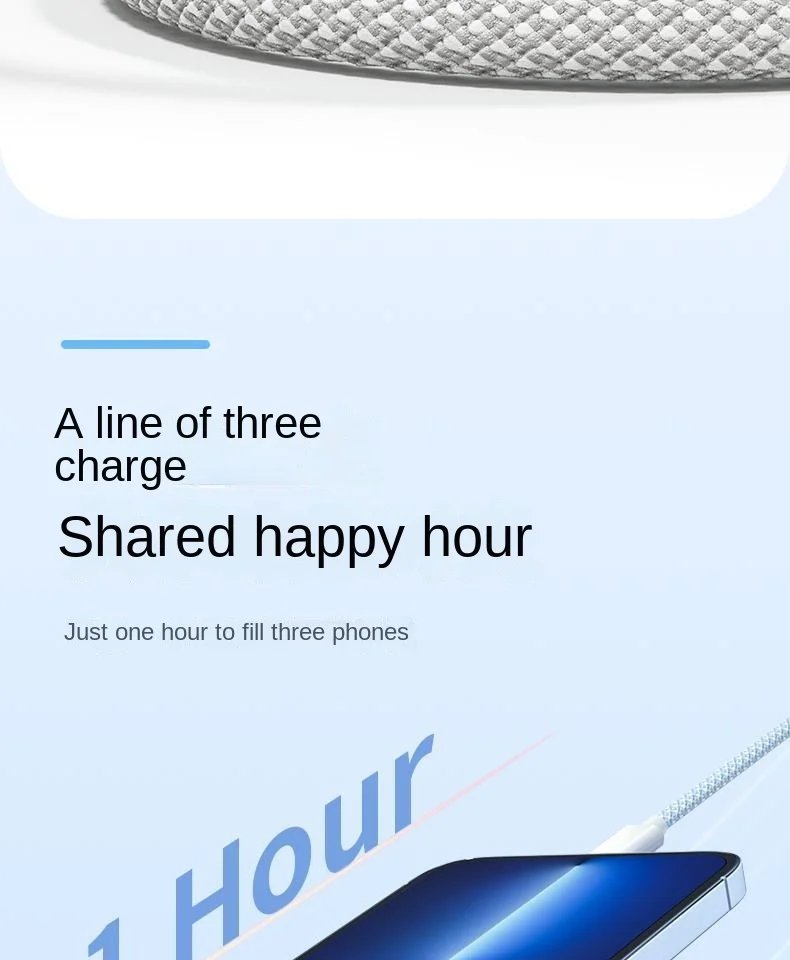 3 In 1 Fast Charging Cable 100W For Xiaomi iPhone Poco Micro USB Type C Charger Cable Cord Multiple Usb C Charging Wire Line