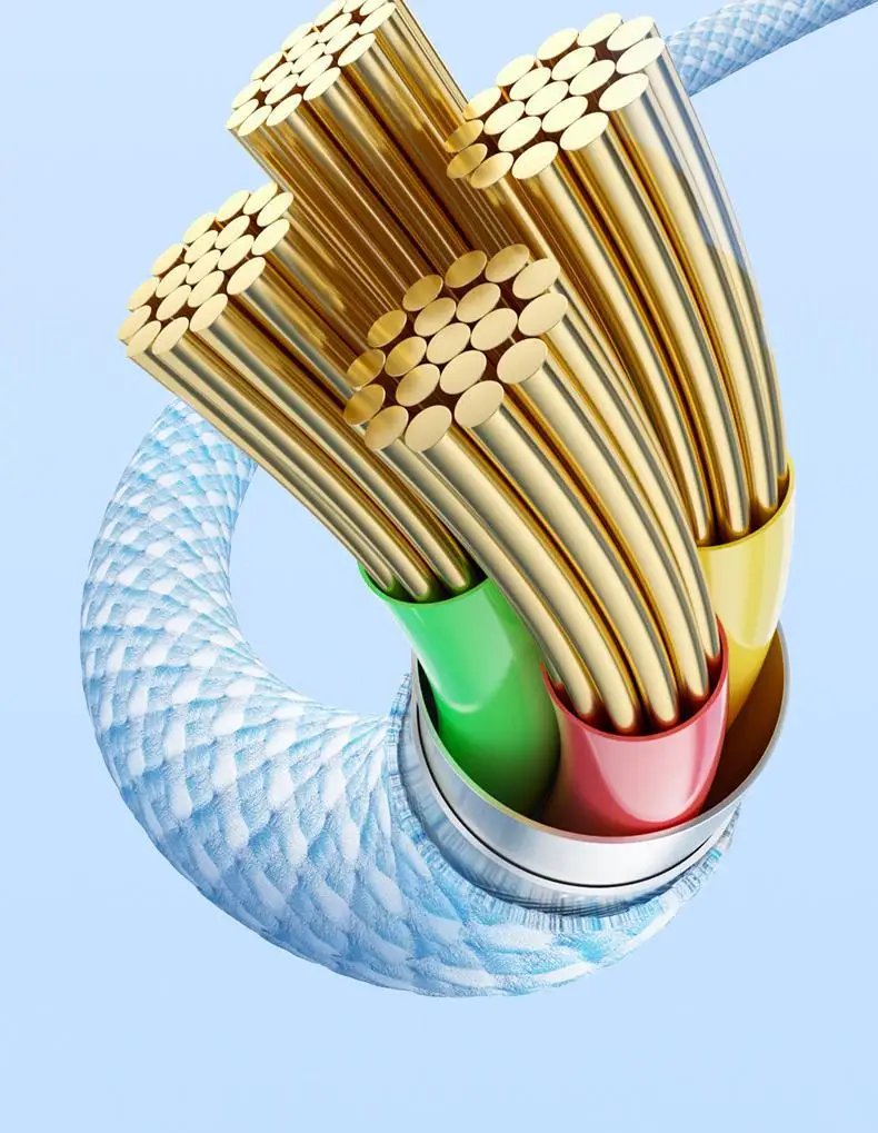 3 In 1 Fast Charging Cable 100W For Xiaomi iPhone Poco Micro USB Type C Charger Cable Cord Multiple Usb C Charging Wire Line