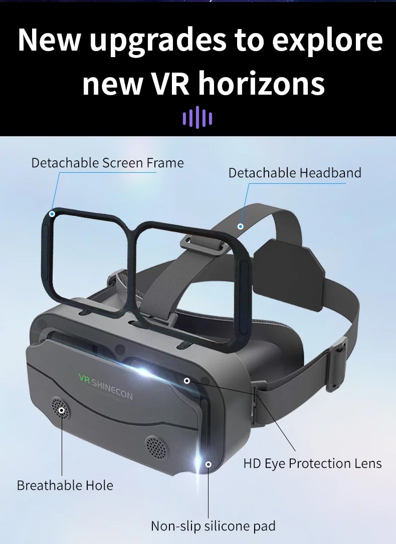 G13 VR Glasses VR Smart Glasses Headset Smart Glasses Helmet Video Game Binoculars For 5-7 Inches Smartphone VR Helmet