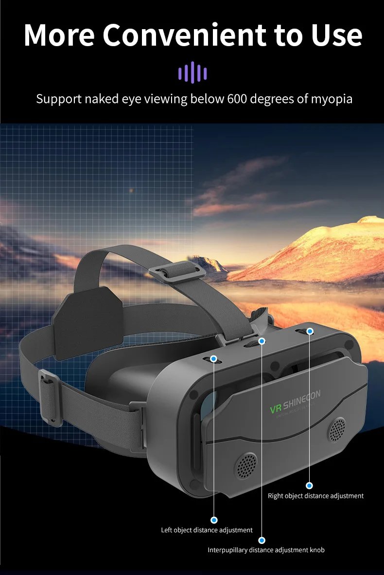G13 VR Glasses VR Smart Glasses Headset Smart Glasses Helmet Video Game Binoculars For 5-7 Inches Smartphone VR Helmet