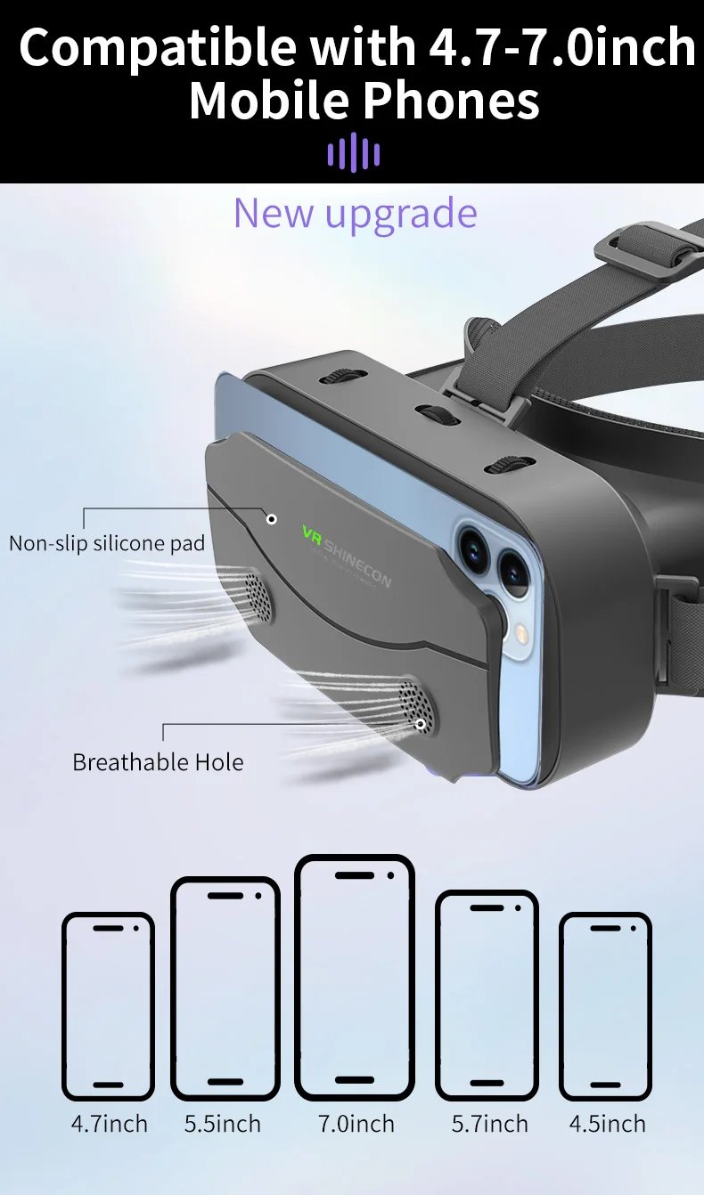 G13 VR Glasses VR Smart Glasses Headset Smart Glasses Helmet Video Game Binoculars For 5-7 Inches Smartphone VR Helmet