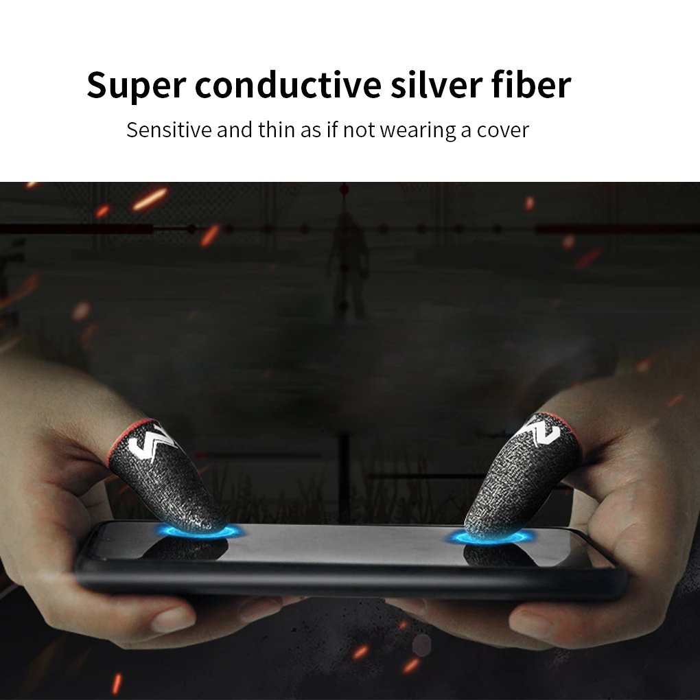MEMO Gaming Finger Sleeve For PUBG Mobile Game Fingertips Cover Sweatproof Anti-slip Touch Screen Fingertip Thumb Finger Gloves