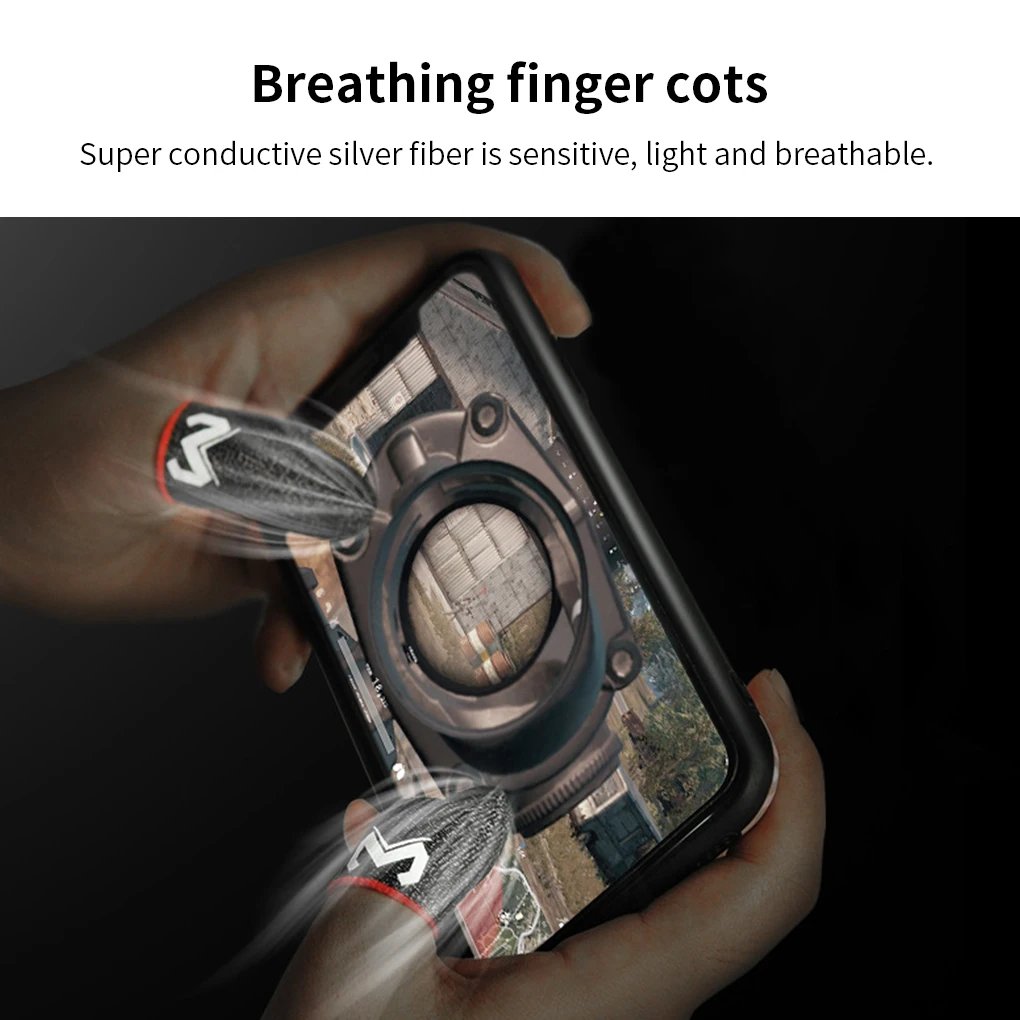 MEMO Gaming Finger Sleeve For PUBG Mobile Game Fingertips Cover Sweatproof Anti-slip Touch Screen Fingertip Thumb Finger Gloves