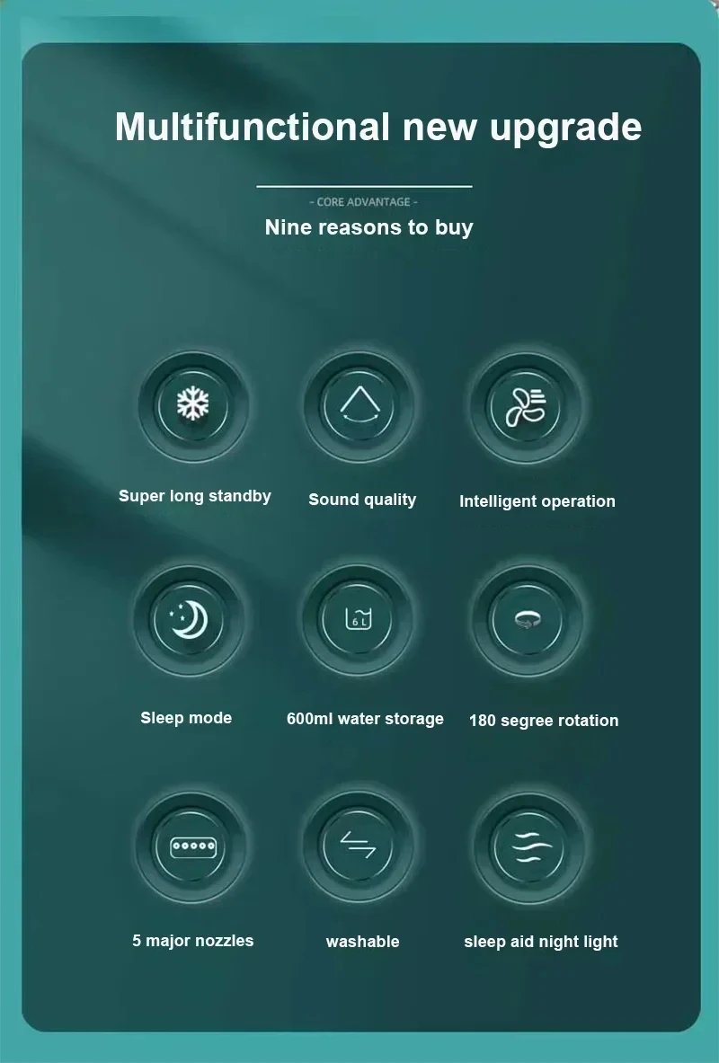 Purchase limit 1 piece New 3 In 1 Fan AIr Conditioner Household Mini Air Cooler LED Night Light Portable Humidifier Air Adjustment Fan Office Home Fan