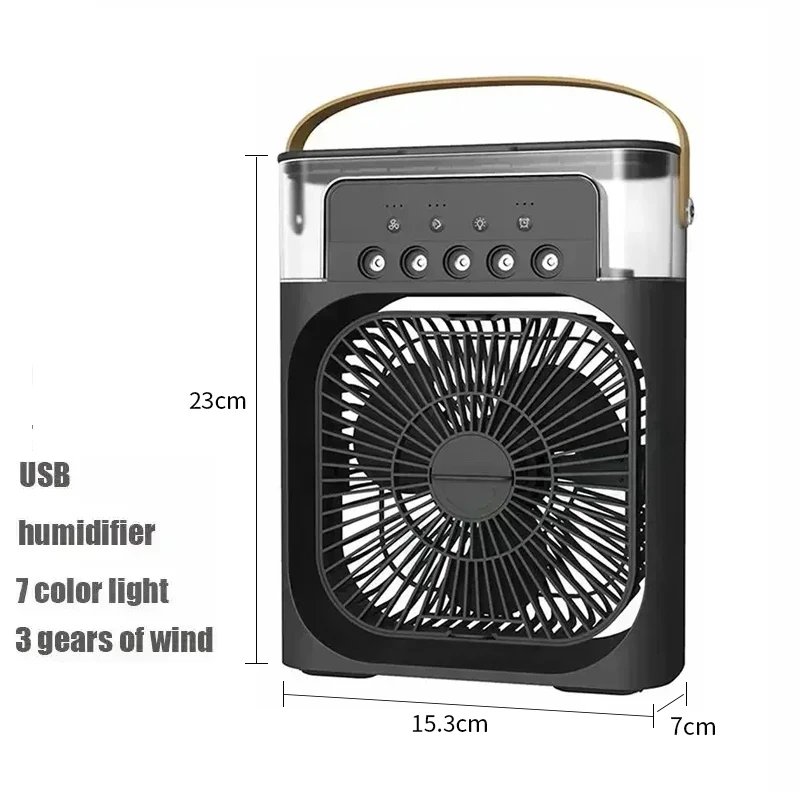 Purchase limit 1 piece New 3 In 1 Fan AIr Conditioner Household Mini Air Cooler LED Night Light Portable Humidifier Air Adjustment Fan Office Home Fan