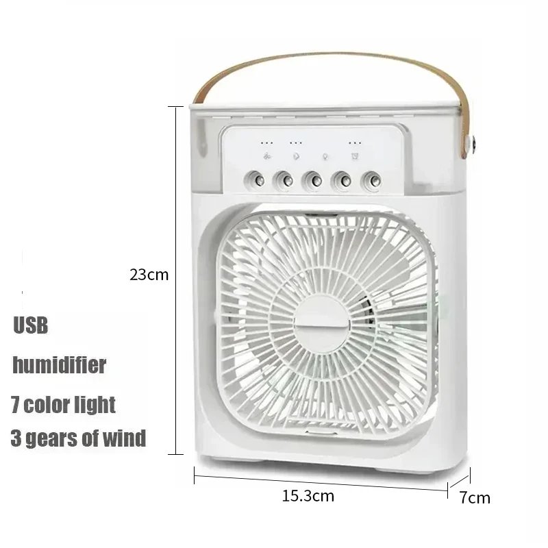 Purchase limit 1 piece New 3 In 1 Fan AIr Conditioner Household Mini Air Cooler LED Night Light Portable Humidifier Air Adjustment Fan Office Home Fan