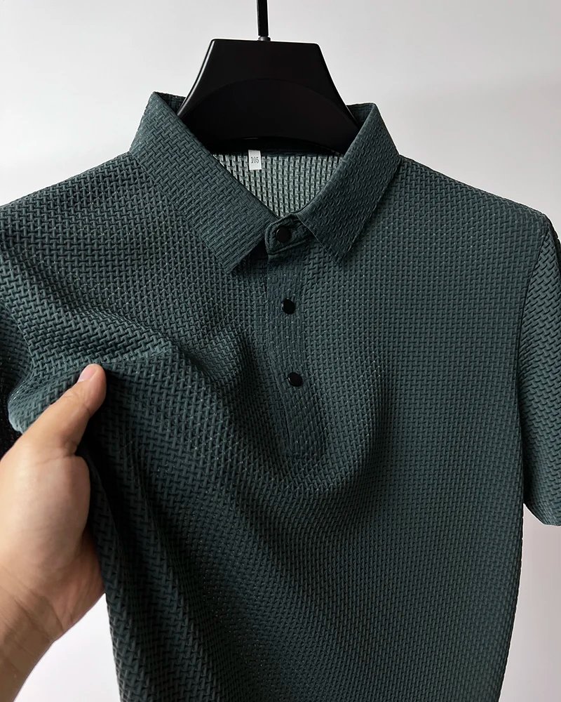【High-quality】M-4XL Summer New Men's Short Sleeve T-shirt Cool and Breathable POLO Shirt Business Casual Sweat-absorbing Top 【High-quality】M-4XL Summer New Men's Short Sleeve T-shirt Cool and Breathable POLO Shirt Business Casual Sweat-absorbing Top