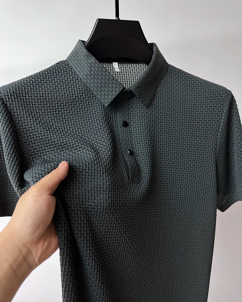 【High-quality】M-4XL Summer New Men's Short Sleeve T-shirt Cool and Breathable POLO Shirt Business Casual Sweat-absorbing Top 【High-quality】M-4XL Summer New Men's Short Sleeve T-shirt Cool and Breathable POLO Shirt Business Casual Sweat-absorbing Top