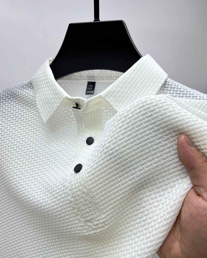 【High-quality】M-4XL Summer New Men's Short Sleeve T-shirt Cool and Breathable POLO Shirt Business Casual Sweat-absorbing Top 【High-quality】M-4XL Summer New Men's Short Sleeve T-shirt Cool and Breathable POLO Shirt Business Casual Sweat-absorbing Top