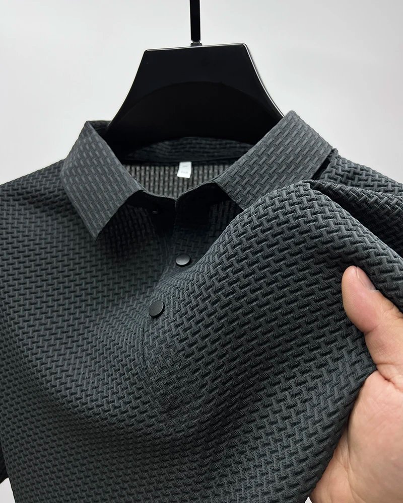 【High-quality】M-4XL Summer New Men's Short Sleeve T-shirt Cool and Breathable POLO Shirt Business Casual Sweat-absorbing Top 【High-quality】M-4XL Summer New Men's Short Sleeve T-shirt Cool and Breathable POLO Shirt Business Casual Sweat-absorbing Top