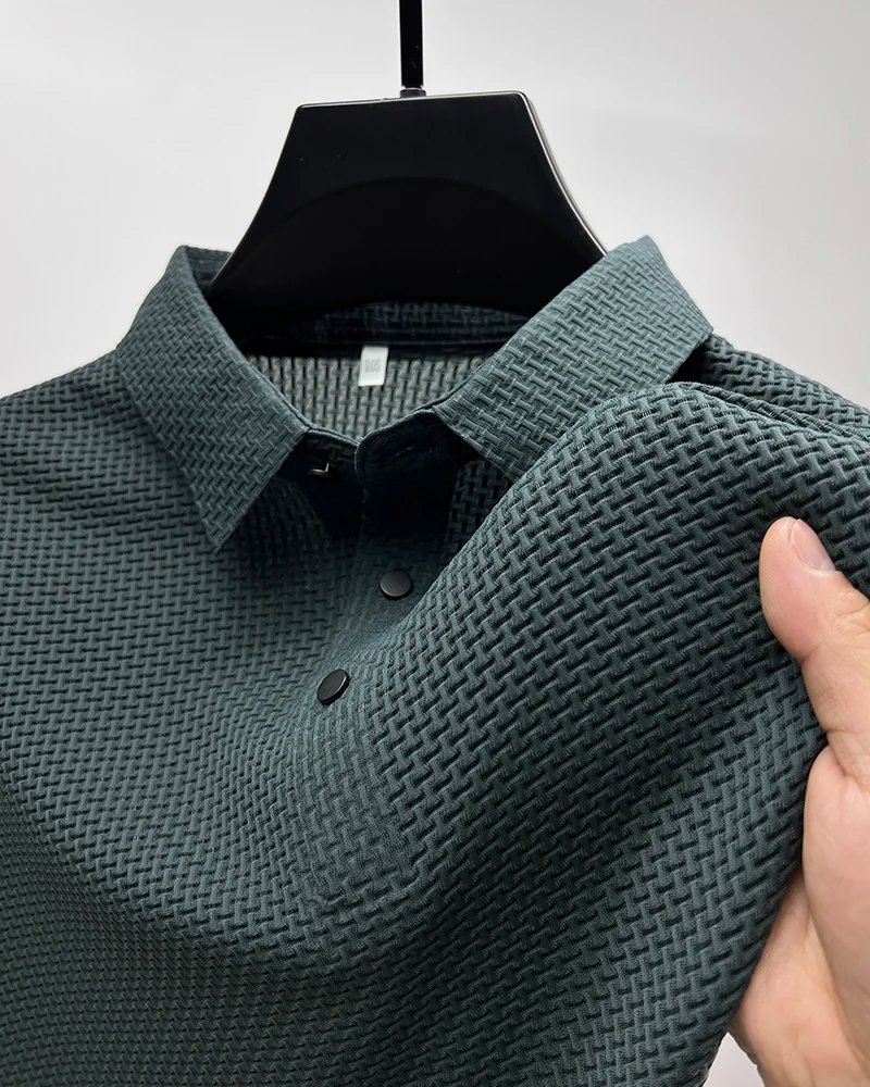 【High-quality】M-4XL Summer New Men's Short Sleeve T-shirt Cool and Breathable POLO Shirt Business Casual Sweat-absorbing Top 【High-quality】M-4XL Summer New Men's Short Sleeve T-shirt Cool and Breathable POLO Shirt Business Casual Sweat-absorbing Top
