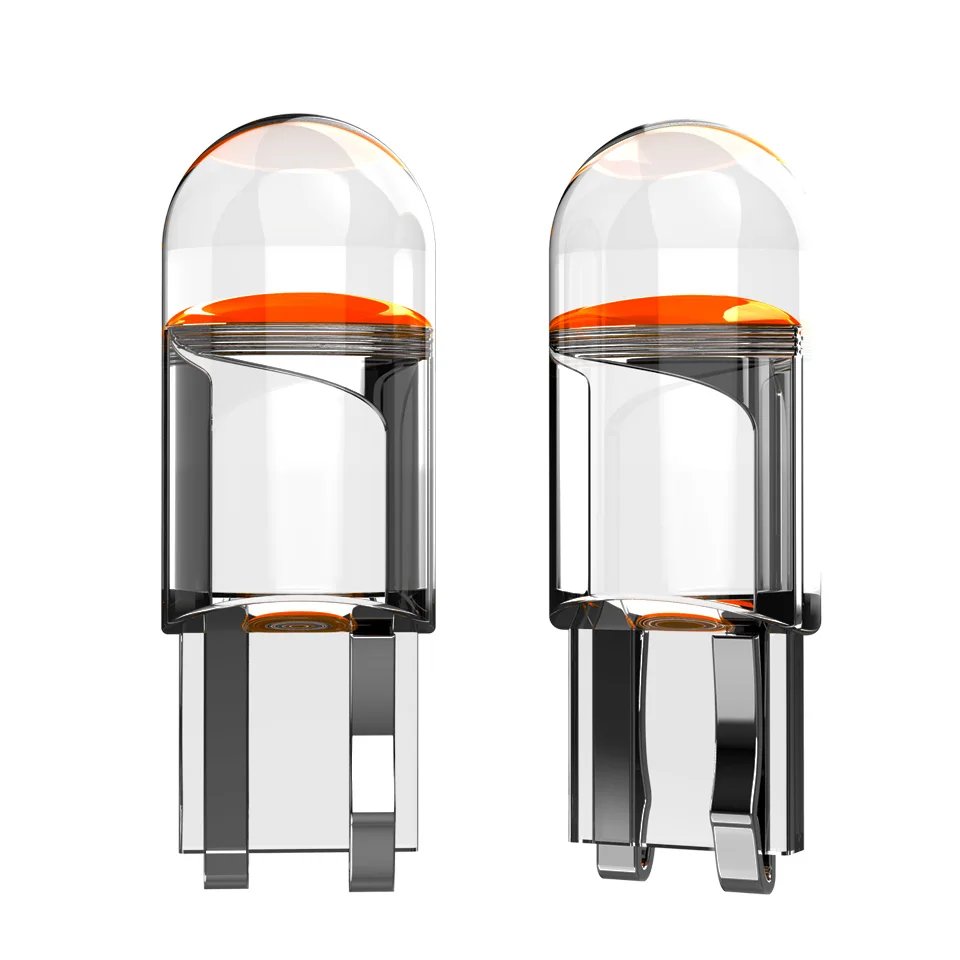 2xNewest W5W Led T10 Car Light COB Glass 6000K White Auto Automobiles License Plate Lamp Dome Light Reading DRL Bulb Style 12V