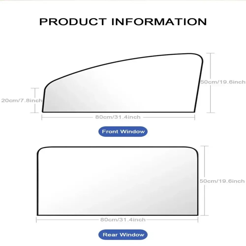 Purchase limit 1 piece 2Pcs Car Side Window Sun Shade Magnet Privacy Curtains UV Reflection Anti Glare UV Block Sunshade for Front/Back Window