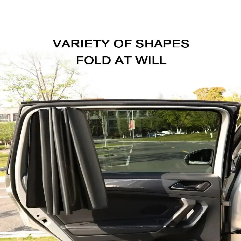 Purchase limit 1 piece 2Pcs Car Side Window Sun Shade Magnet Privacy Curtains UV Reflection Anti Glare UV Block Sunshade for Front/Back Window