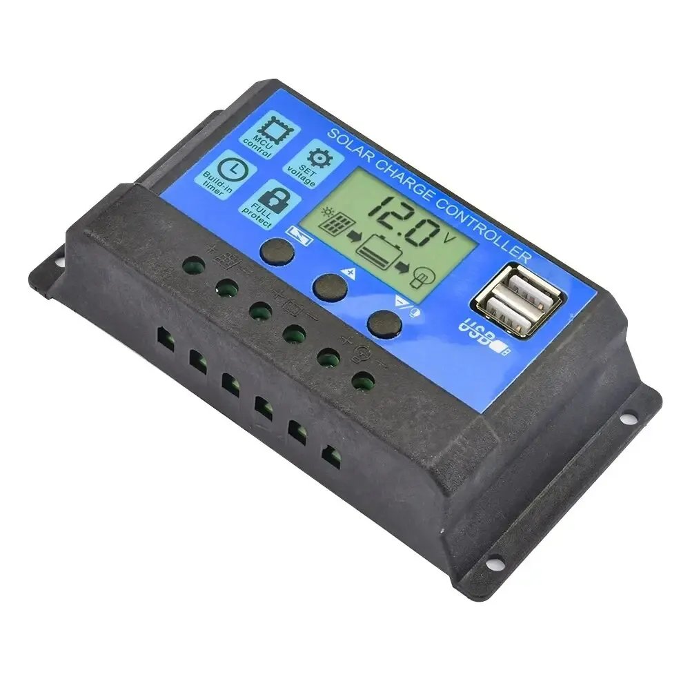 Purchase limit 1 piece Solar Charge Controller 12V24V 30A/20A/10A Auto LCD Dual USB 5V Output Photovoltaic Solar Panel PV Regulator Load Discharger Purchase limit 1 piece Solar Charge Controller 12V24V 30A/20A/10A Auto LCD Dual USB 5V Output Photovoltaic Solar Panel PV Regulator Load Discharger