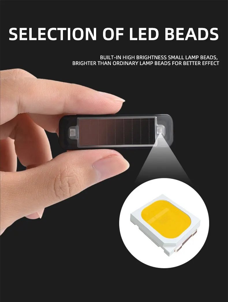 Solar Power Warning Light for Car Motorcycles LED Flashlight Indicator In-Night Caution Strobe Warning Light Running Lamp Solar Power Warning Light for Car Motorcycles LED Flashlight Indicator In-Night Caution Strobe Warning Light Running Lamp
