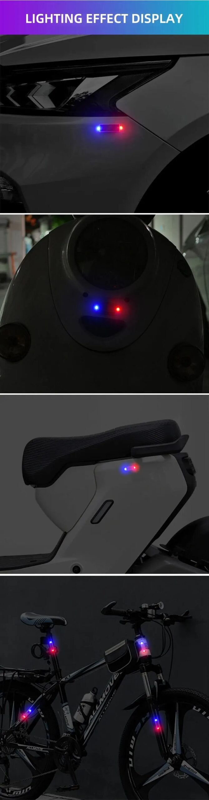 Solar Power Warning Light for Car Motorcycles LED Flashlight Indicator In-Night Caution Strobe Warning Light Running Lamp Solar Power Warning Light for Car Motorcycles LED Flashlight Indicator In-Night Caution Strobe Warning Light Running Lamp