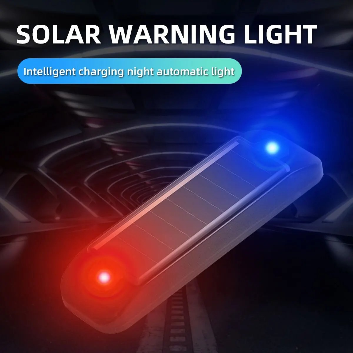 Solar Power Warning Light for Car Motorcycles LED Flashlight Indicator In-Night Caution Strobe Warning Light Running Lamp Solar Power Warning Light for Car Motorcycles LED Flashlight Indicator In-Night Caution Strobe Warning Light Running Lamp