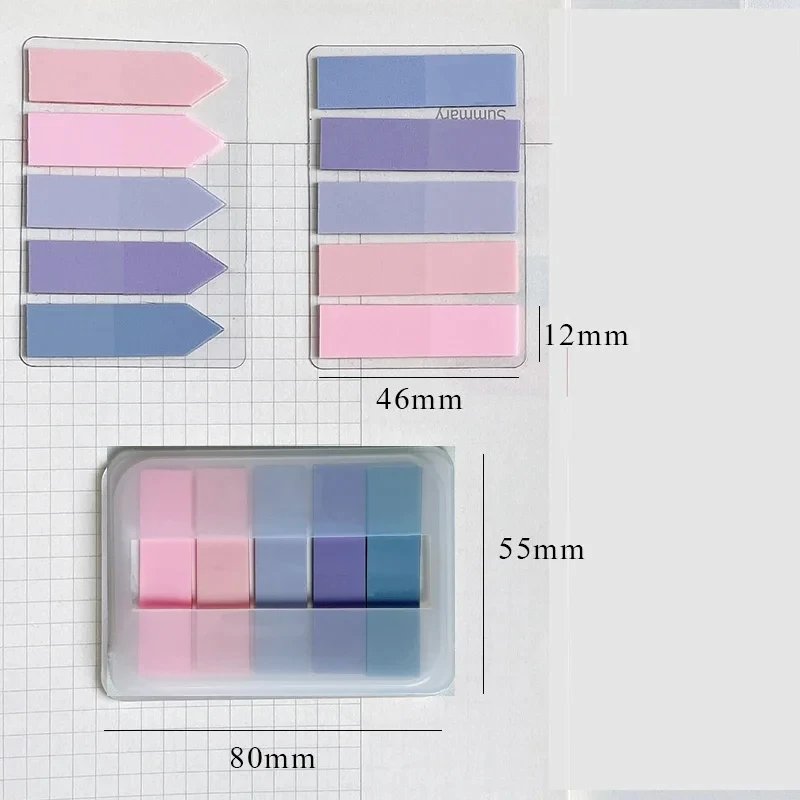 Purchase limit 1 piece 1 Box 100pcs Index Stickers Extractable Sticky Tabs Page Markers Sticky Index Tabs Writable Page Sticky Notes Transparent Color