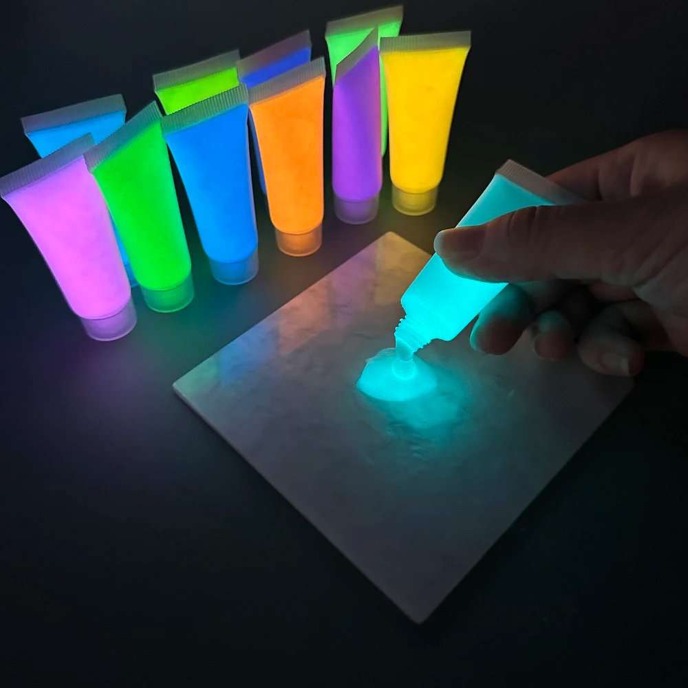 15g Light Fluorescent Luminous Paint Epoxy Resin Pigment Glow In Dark Acrylic Paints For DIY Party Makeup Decoration Supplies